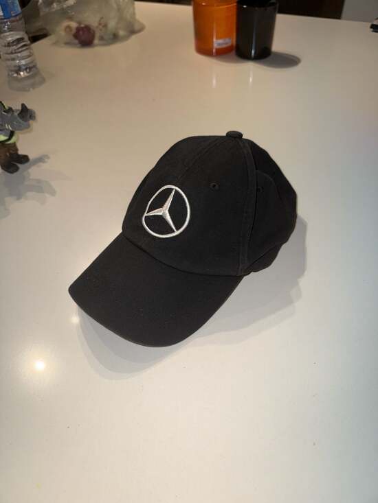 Mercedes-Benz Black Embroidered Logo Adjustable Baseball Cap Hat